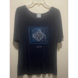 Vintage 80s Grunge Goth Velvet Top – Rabbit Designs, Size 12